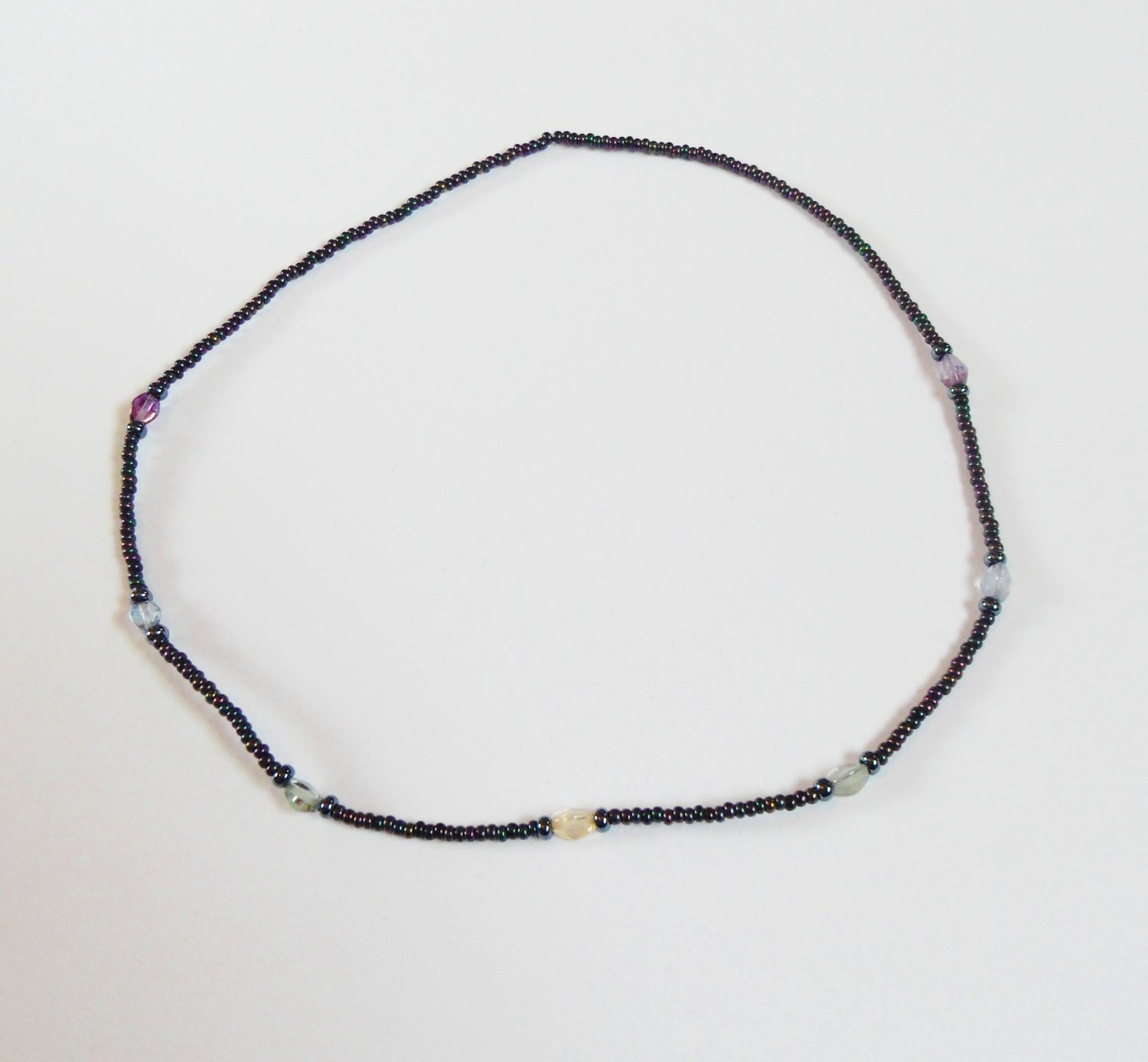 Iridescent purple surfer style necklace