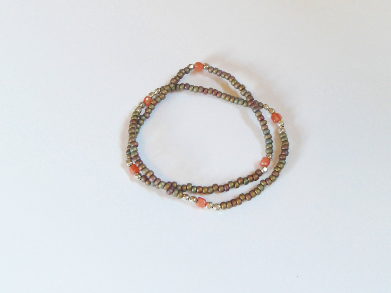 Iridescent pinky brown surfer bracelets