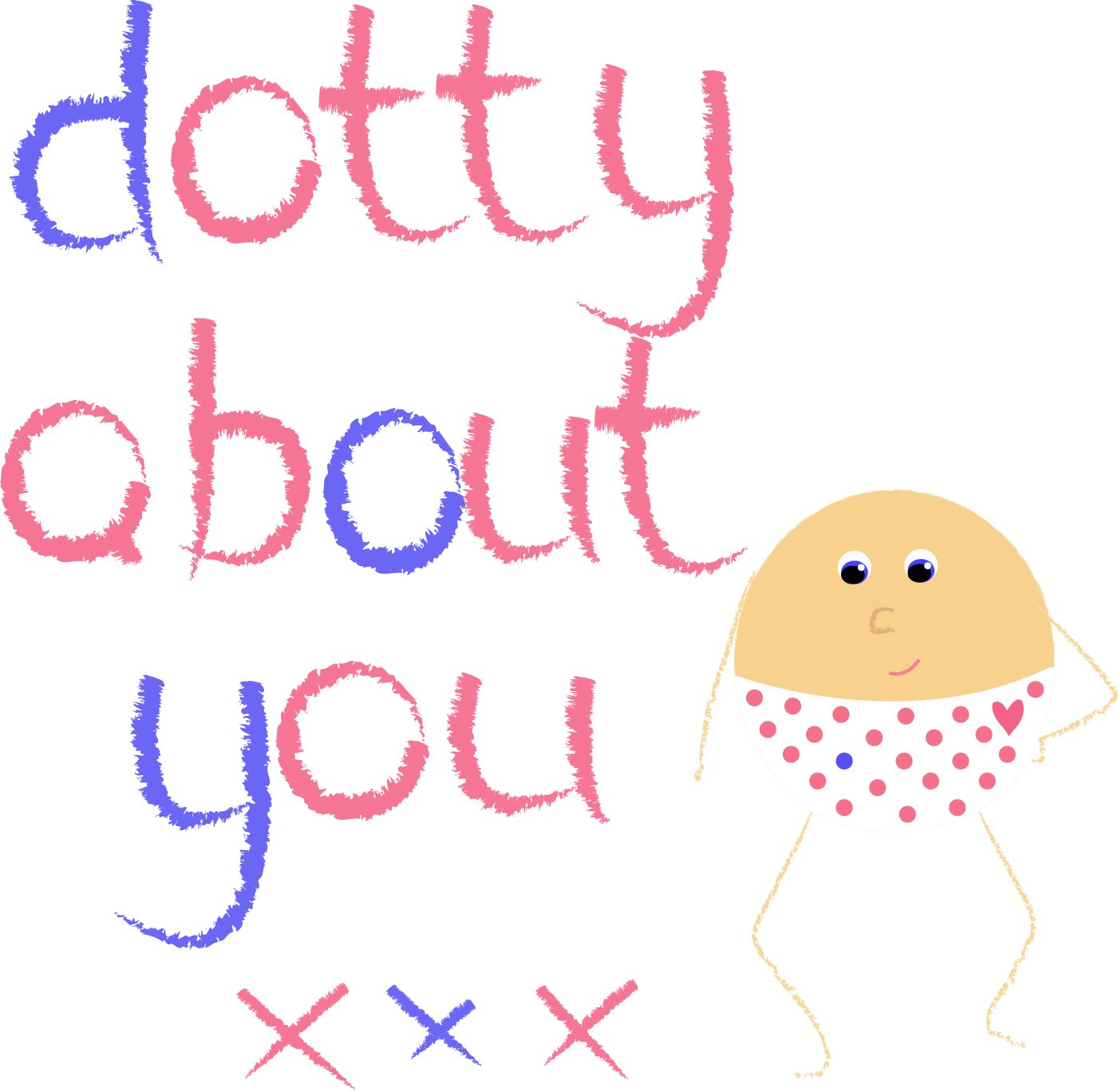 Dotty about you ...greetings card