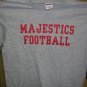 Grey "MAJESTICS FOOTBALL" T-shirt , Size: Adult XL - SOLD OUT!!