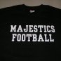 Black "Majestics Football" T-shirt, Size: 2XL