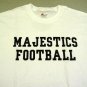 White "Majestics Football" Tee. Size: Medium-sold out!!