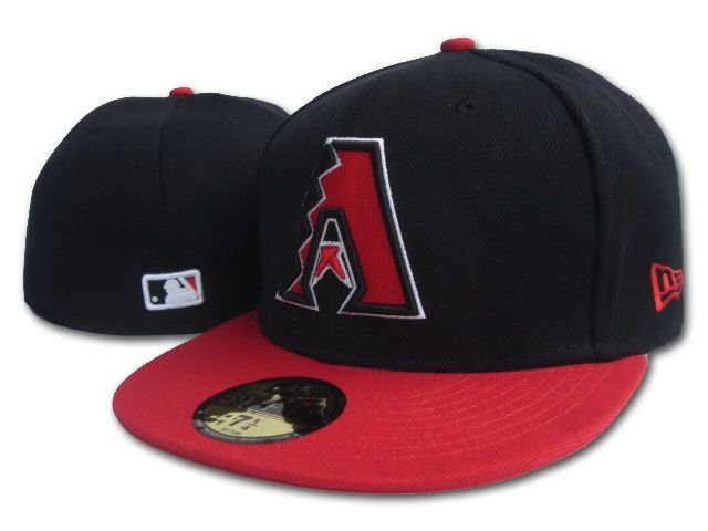 Arizona Diamondbacks New Era 5 59fifty Fitted Black&Red Hat