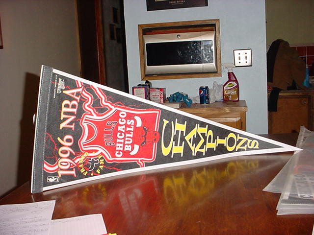 1996 NBA Bulls Championship Pennent