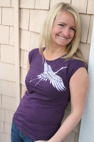 Crane in Flight - Revised (Violet)