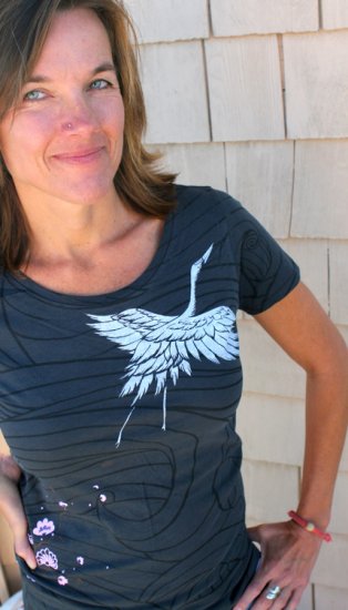 Crane in Flight - (Grey)