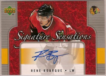 Rene Bourque 2006-07 Upper Deck Series 1 Signature Sensations #SSRB AUTO