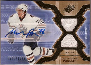 Marc-Antoine Pouliot 2006-07 SPx #172 203/1299 AUTO SN JSY RC