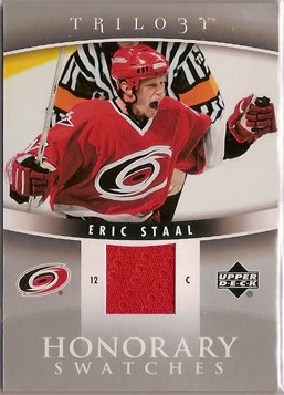 Eric Staal 2006-07 Upper Deck Trilogy Honorary Swatches #HSES JSY
