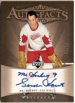 Gordie Howe 2005-06 Artifacts Auto-Facts Pewter #AFGH 3/10 AUTO SN