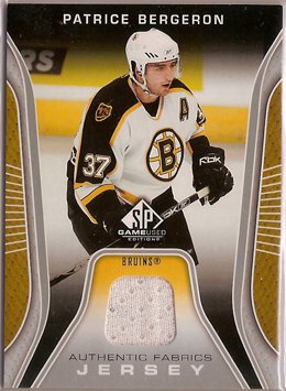 Patrice Bergeron 2006-07 SP Game Used Authentic Fabrics #AFPB JSY
