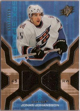 Jonas Johansson 2006-07 SPx #154 593/1999 JSY SN RC