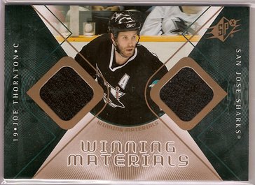 Joe Thornton 2007-08 SPx Winning Materials #WMJT JSY