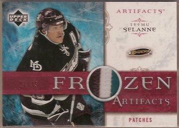 Teemu Selanne 2006-07 Artifacts Frozen Artifacts Patches Red #FATS 27/35 PATCH SN