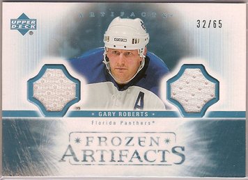 Gary Roberts 2005-06 Artifacts Frozen Artifacts Dual #FADGR 32/65 JSY SN