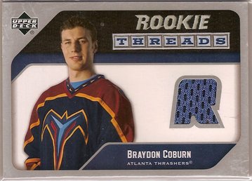 Braydon Coburn 2005-06 Upper Deck Rookie Threads #RTBC JSY