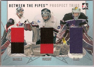 Ryan Daniels Alexandre Vincent Julien Ellis 2006-07 Between The Pipes Prospect Trios #PT11 JSY