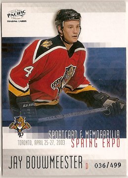 Jay Bouwmeester 2003 Pacific Toronto Spring Expo #5 36/499 SN