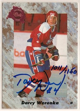 Darcy Werenka 1991 Classic Four Sport Autographs #33A 1011/1150 AUTO SN