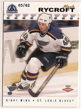 Mark Rycroft 2001-02 Pacific Adrenaline Blue #222 5/62 SN