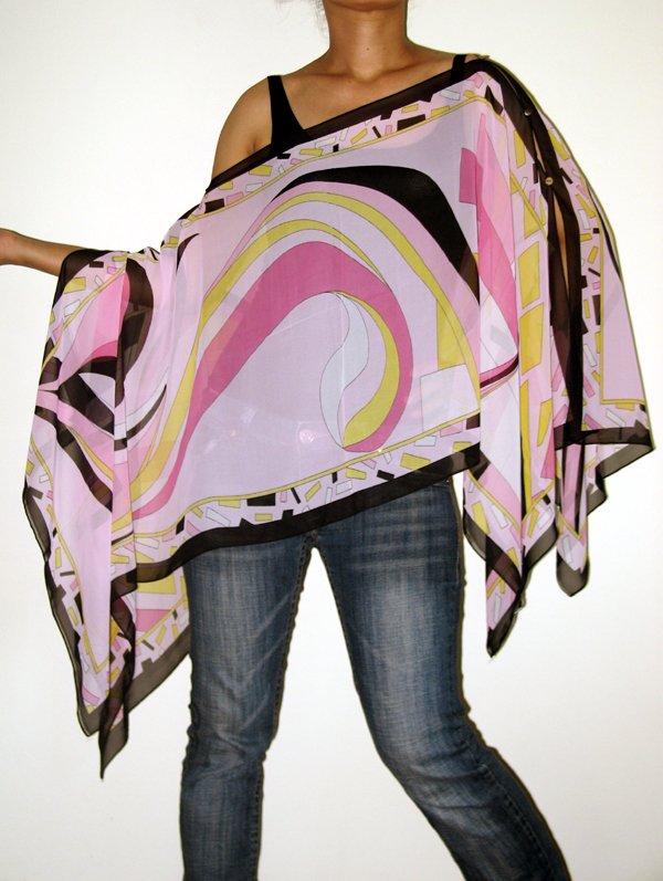Gypsy Scarf Caftan Wing Casual Beachcover or Poncho Top