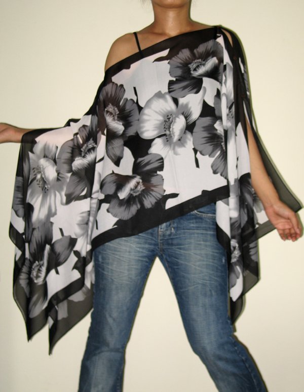 Gypsy Scarf Caftan Wing Casual Beachcover or Poncho Top