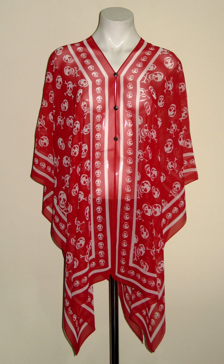 Gypsy Scarf Caftan Wing Casual Beachcover or Poncho Top