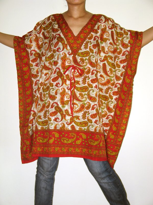 Gypsy Scarf Caftan Wing Casual Poncho Top or Dress