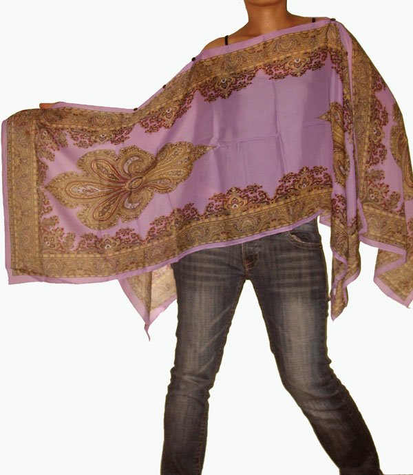 Gypsy Scarf Caftan Wing Casual Beachcover or Poncho Top