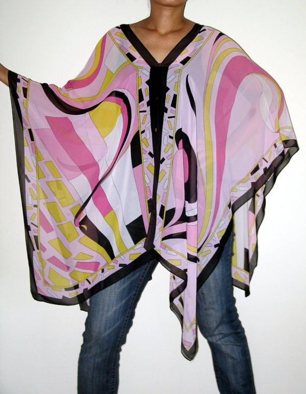 Gypsy Scarf Caftan Wing Casual Beachcover or Poncho Top