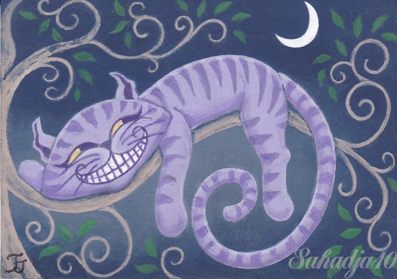 Cheshire Cat Print Chessy Fantasy by Sahadja10 Tj