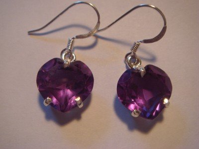 Color Change Alexandrite Earrings 1.2" .925 Sterling Silver