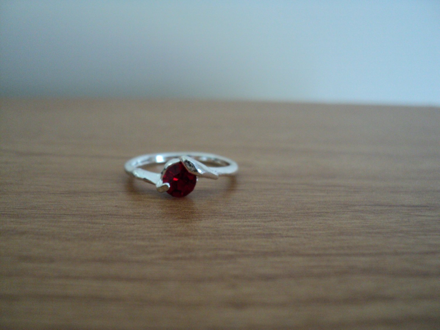 silver plated rings w/colored stones
