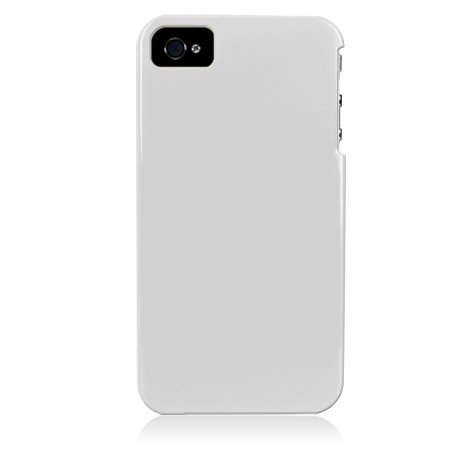 Hard Plastic Glossy Back Cover Case for Apple iPhone 4/4S - White