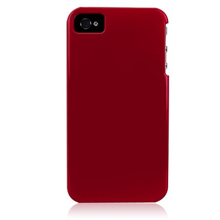 Hard Plastic Glossy Back Cover Case for Apple iPhone 4/4S - Red