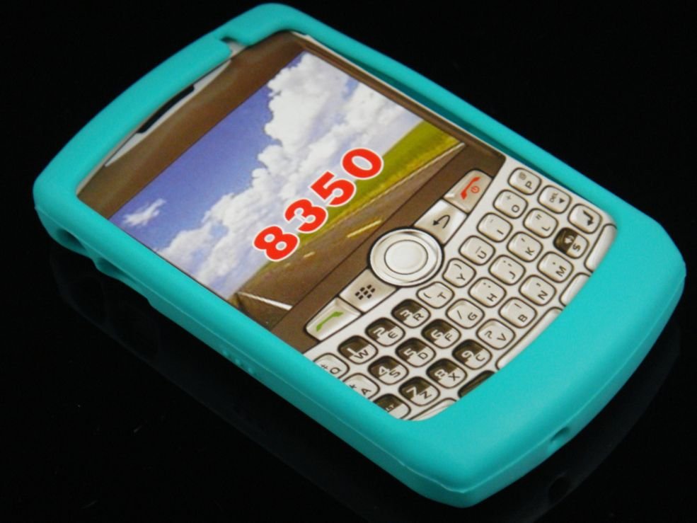 Soft Silicone Skin Cover Case for Blackberry Curve 8350 - Turquoise