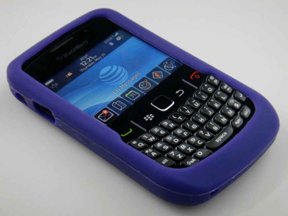 Soft Silicone Skin Cover Case for Blackberry Curve 8520 - Purple
