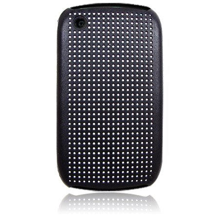 Hard Plastic Matrix Design Back Cover Case for Blackberry Curve 8520 - Black