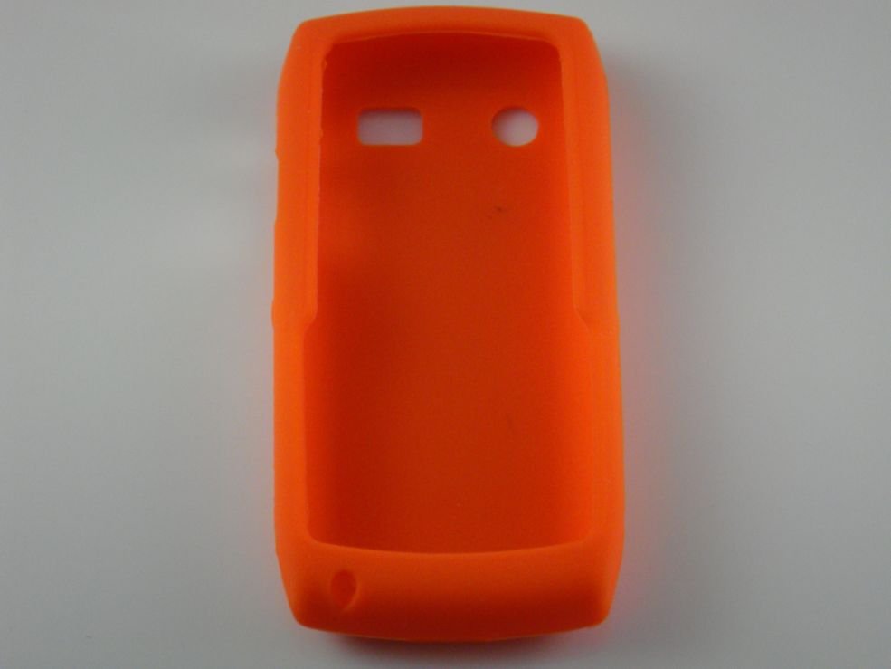 Soft Silicone Skin Cover Case for Blackberry Pearl 9100 - Orange