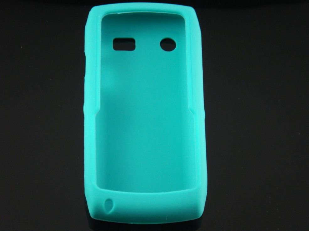 Soft Silicone Skin Cover Case for Blackberry Pearl 9100 - Turquoise
