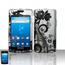 Hard Plastic Rubber Feel Design Case for Samsung Captivate i897 - Black and Silver Vines Hard Plastic Rubber Feel Design Case for Samsung Captivate i897 - Black and Silver Vines