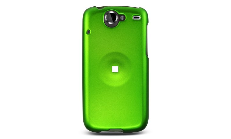 Hard Plastic Rubber Feel Case for HTC Google Nexus One - Green