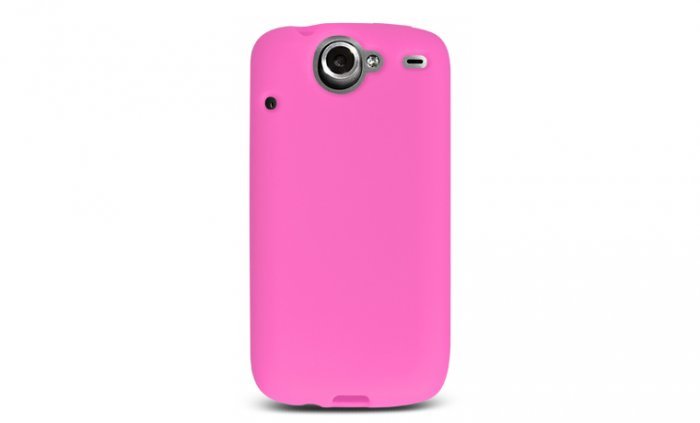 Soft Silicone Skin Cover Case for HTC Google Nexus One - Hot Pink