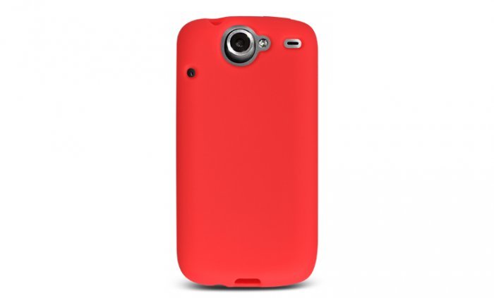 Soft Silicone Skin Cover Case for HTC Google Nexus One - Red