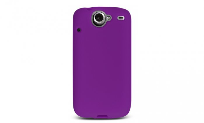 Soft Silicone Skin Cover Case for HTC Google Nexus One - Purple