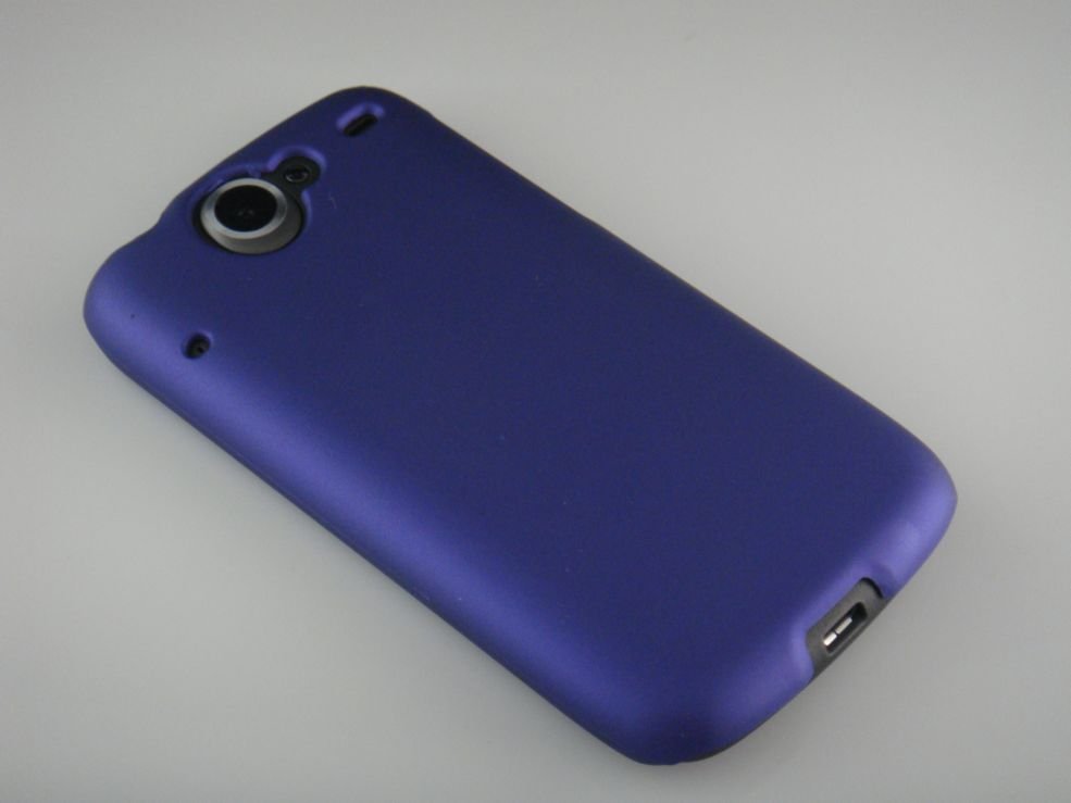 Hard Plastic Rubber Feel Back Cover Case for HTC Google Nexus One - Purple