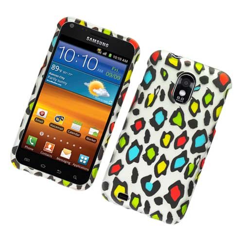 Hard Plastic Rubber Feel Design Case for Samsung Galaxy S II Epic 4G Touch - Colorful Leopard