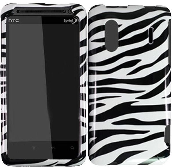 Hard Plastic Design Cover Case for HTC Evo Design 4G/Kingdom - Black and White Zebra