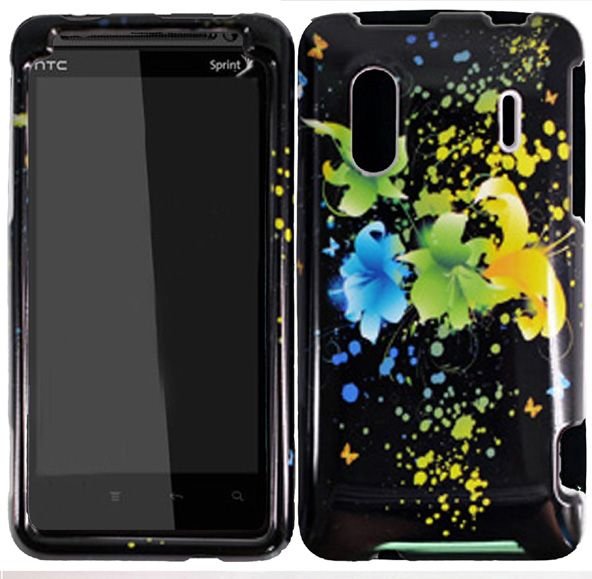 Hard Plastic Design Cover Case for HTC Evo Design 4G/Kingdom - Magical Flowers