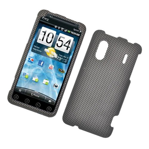 Hard Plastic Rubber Feel Design Case for HTC Evo Design 4G/Kingdom - Carbon Fiber